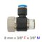 Pu Hose Fitting Tee 8mm X 3/8